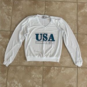 White USA Long-Sleeve